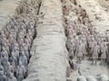 The Terracotta Army warriors at the tomb of ChinaÃ¢â¬â¢s First Emperor in Xian. Unesco World Heritage site. Royalty Free Stock Photo